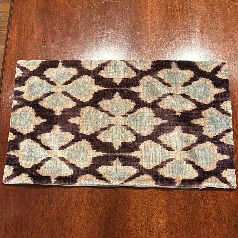 Silk, linen and wool accent pillow cover